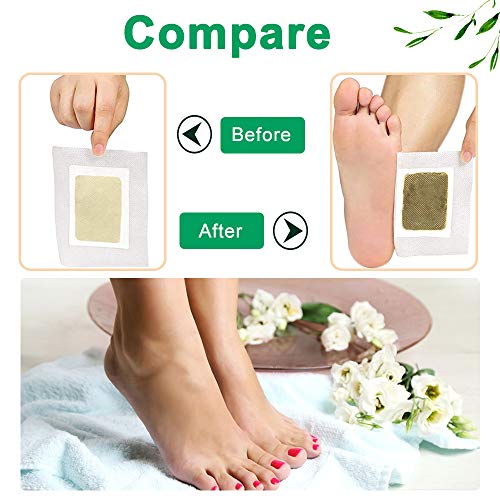 Ginger Foot Pads (40Packs), Ginger Pads for Better Sleep, 2 in 1 Packaging Ea...
