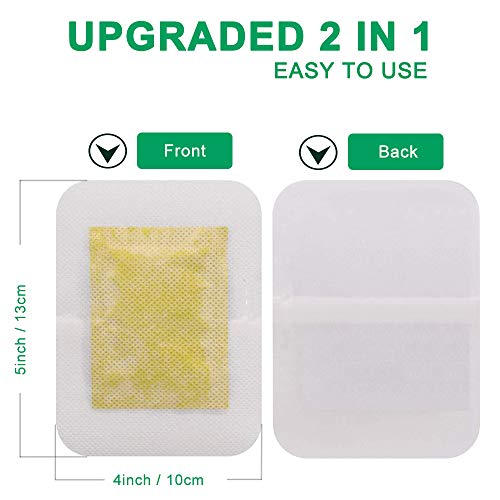 Ginger Foot Pads (40Packs), Ginger Pads for Better Sleep, 2 in 1 Packaging Ea...