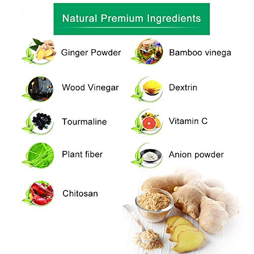 Ginger Foot Pads (40Packs), Ginger Pads for Better Sleep, 2 in 1 Packaging Ea...