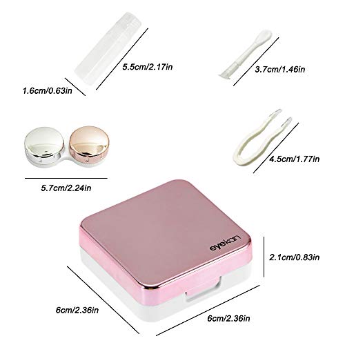 3 Pack Contact Lens Case,YuCool Mini Stylish Simple Portable Cases Kit Set Ha...