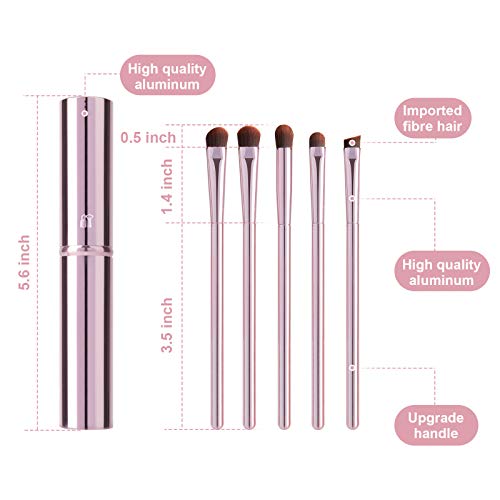 5Pcs Eyeshadow Brush Set, Portable Eye brushes, Premium Eye Makeup Brush, Eye...