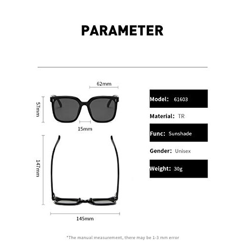 Monster GM Frida 01 Sunglasses Black Anti Blue Light Women UV400 Oversized Un...