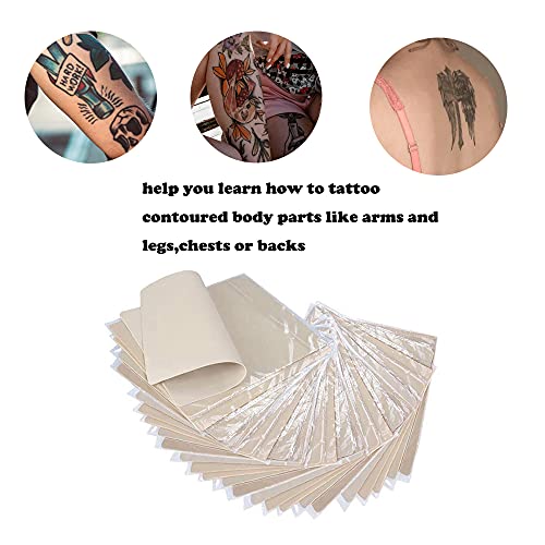 Blank Tattoo Practice Skin - Yuelong 20Pcs Tattoo Skin Double Sides Fake Skin...