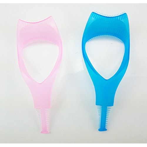 yueton 2pcs 3 in 1 Makeup Eyelash Tool Upper Lower Lash Mascara Applicator Gu...