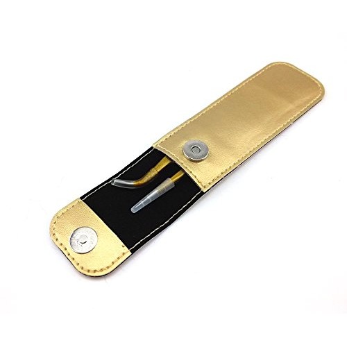 yueton 2pcs Gold Color Coated Stainless Steel Straight and Curved Head Tweeze...
