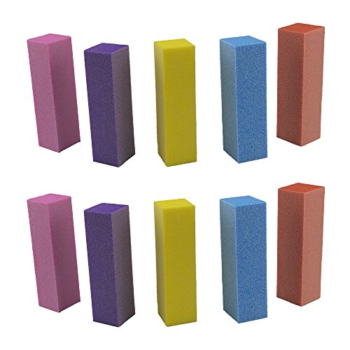 yueton Pack of 10 Buffing Sanding Buffer Block Files Pedicure Manicure Nail A...
