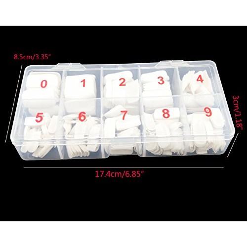 yueton Pack of 500 White Color Full Cover UV Gel False Fake Nail Art Tips DIY...