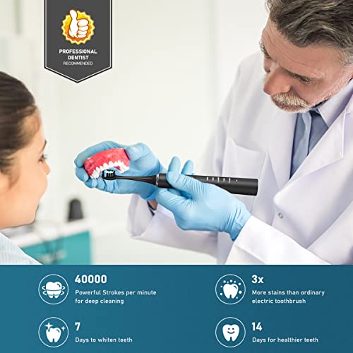 Electric Toothbrush for Adults, YUNCHI Y7 Rechargeable Electric Sonic Toothbr...