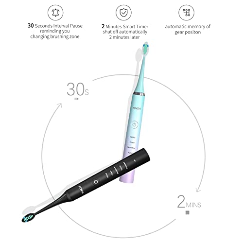 Electric Toothbrush for Adults, YUNCHI Y7 Rechargeable Electric Sonic Toothbr...