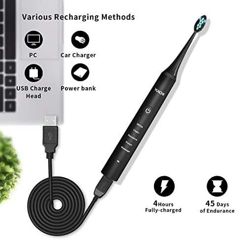 Electric Toothbrush for Adults, YUNCHI Y7 Rechargeable Electric Sonic Toothbr...