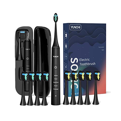 Electric Toothbrush for Adults, YUNCHI Y7 Rechargeable Electric Sonic Toothbr...
