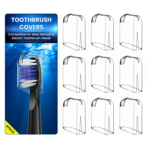 Toothbrush Cover, 9 Pack YUNCHI Toothbrush Case Fits Electronic & Manual Toot...