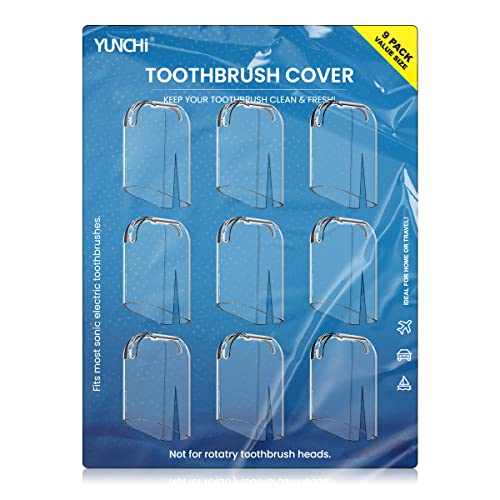 Toothbrush Cover, 9 Pack YUNCHI Toothbrush Case Fits Electronic & Manual Toot...