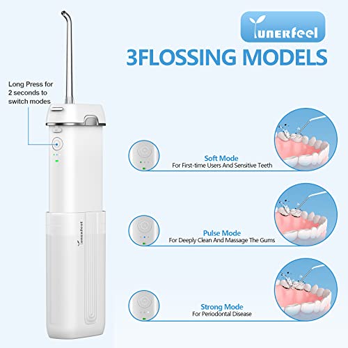 Water Flosser Cordless for Teeth,YUNERFEEL Water Flosser,Telescopic Water Tan...