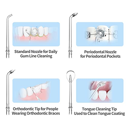Water Flosser Dental-Portable Water Teeth Cleaner Pick for Braces Bridges Too...