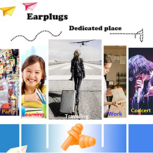 Earplugs for Sleeping Noise Cancelling, Reusable Ear Plugs– Super Soft, Silic...