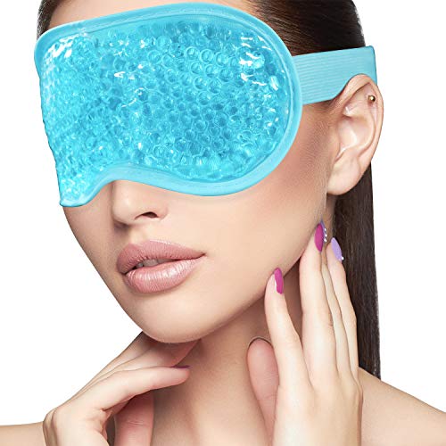 Sleeping Weighted Eye Mask for Woman Man Reusable Gel Beads Ice Pack with Sof...