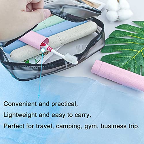 4 Packs Portable Travel Toothbrush Case Breathable Travel Toothbrush Holders ...