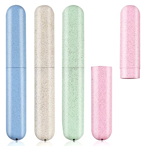 4 Packs Portable Travel Toothbrush Case Breathable Travel Toothbrush Holders ...