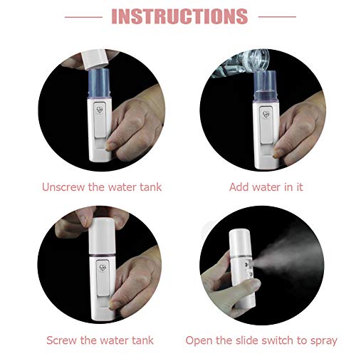 Nano Facial Mister Moisturizing Atomization Humidifier Cool Mist Facial Steam...