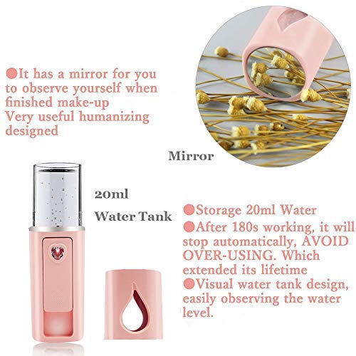 Portable Nano Facial Mister Mini Facial Steamer Atomization Eyelash Extension...