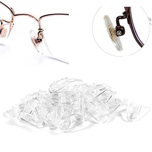 10Pairs/20pcs Air Chamber Silicone Nose Pads Screw-in Push-in for Eyeglasses ...