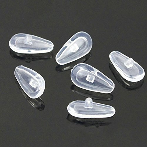 10Pairs/20pcs Air Chamber Silicone Nose Pads Screw-in Push-in for Eyeglasses ...