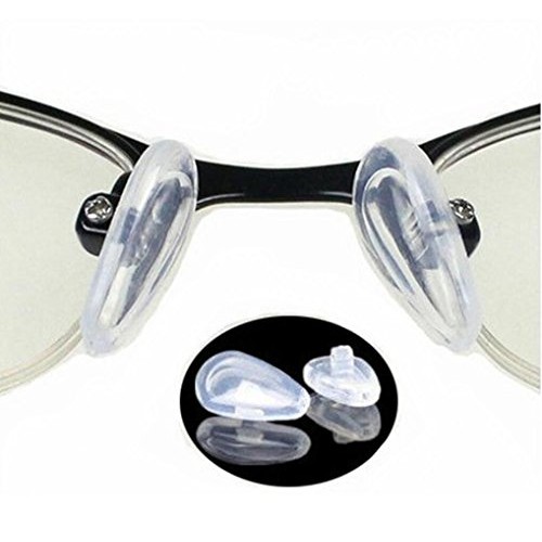 10Pairs/20pcs Air Chamber Silicone Nose Pads Screw-in Push-in for Eyeglasses ...