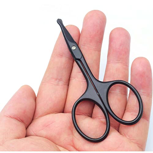 Yutoner Eyebrow and Nose Hair Safety Curved Scissors, 3.7 Inch Stainless Stee...