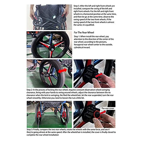 Magnesium Alloy Wheelchair 22lbs Lightweight Portable Travelling Transport Ch...