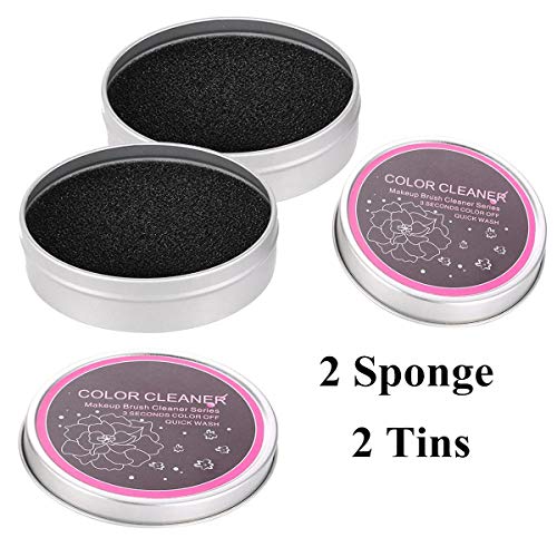 Yuyeran 2Pcs/Set Makeup Brushes Cleaner Sponge Dry Brushes Cleaner Eye Shadow...
