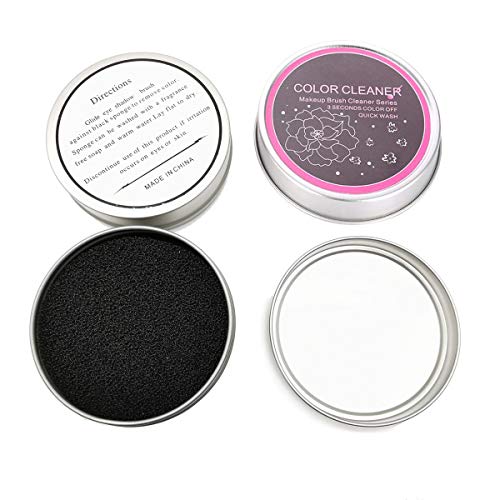 Yuyeran 2Pcs/Set Makeup Brushes Cleaner Sponge Dry Brushes Cleaner Eye Shadow...