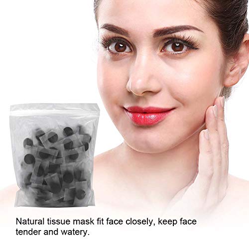 Bamboo Charcoal Fiber 100pcs Compressed Facial Face Mask Paper DIY Skin Care ...