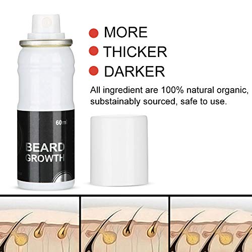 Cimenn 60ml Men Beard Growth Spray Natural Accelerate Beard Growth Oil Facial...