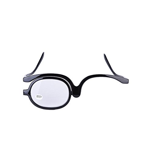 Cosmetic mirror, magnifying eye makeup glasses single lens rotating glasses w...