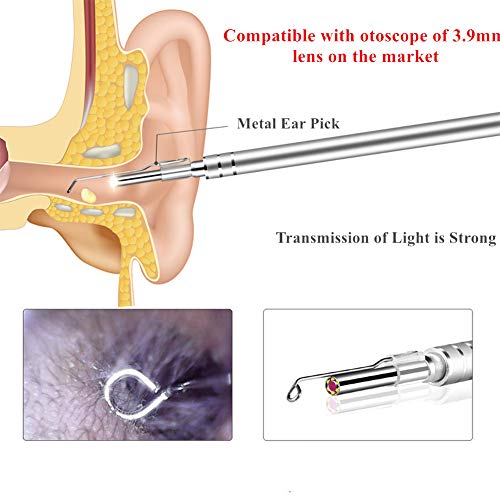 YYS SPY 9PCS Ear Wax Removal Tool Ear Spoon, Earpick Accessories for 3.9mm Ot...