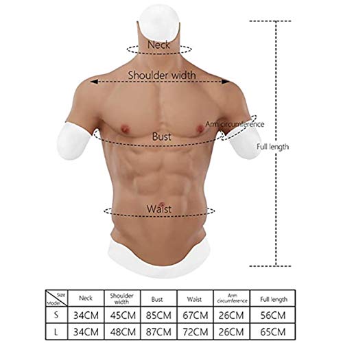 YYSDH Stage Performance Silicone Muscle Chest Realistic Male Chest Vest Abdom...