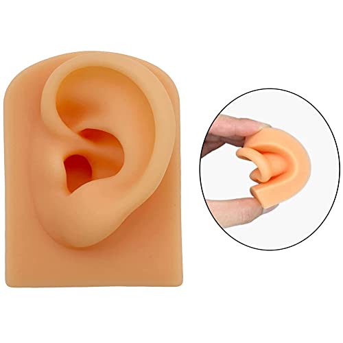 YZDKJDZ Life Size Human Ear Model, Simulation Soft Silicone Left Ear Model, A...