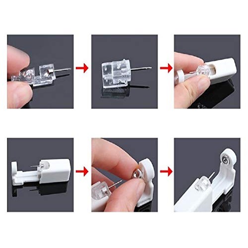 YZWDTGS Nose Piercing Gun 2 Pack Self Nose Piercing Kit Unit Safety Disposabl...