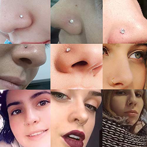 YZWDTGS Nose Piercing Gun 2 Pack Self Nose Piercing Kit Unit Safety Disposabl...