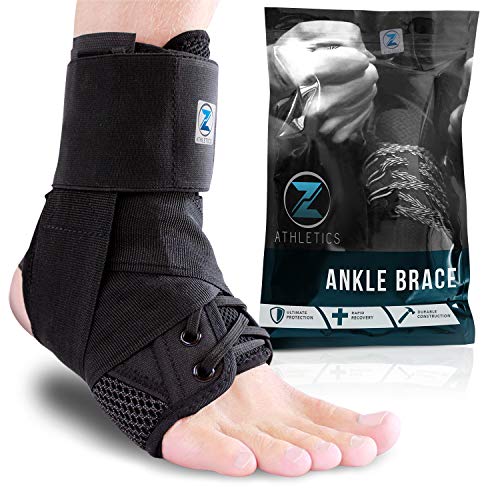 Zenith Ankle Brace, Lace Up Adjustable Support – for Running, Basketball, Inj...