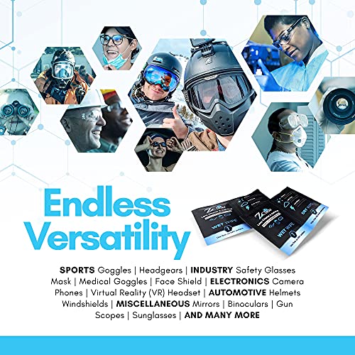 Anti Fog Wipes for Eye & Sunglasses - Easy to Use Wet & Dry Lens Cleaning Wip...