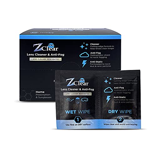 Anti Fog Wipes for Eye & Sunglasses - Easy to Use Wet & Dry Lens Cleaning Wip...