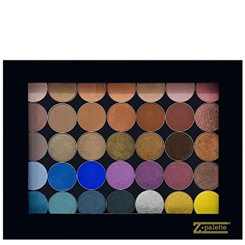 Z Palette Extra Large Deep Black Empty Magnetic Makeup Palette with Clear Window