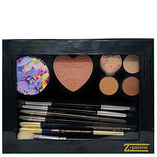 Z Palette Extra Large Deep Black Empty Magnetic Makeup Palette with Clear Window