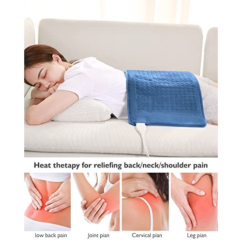 Heating Pad for Back Pain, Neck and Shoulders and Cramps, Large 12" x 24" Siz...