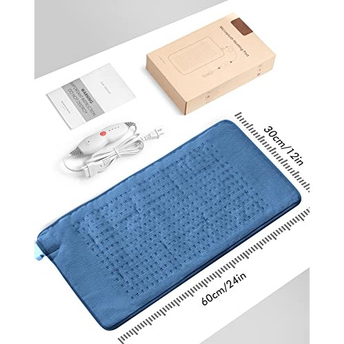 Heating Pad for Back Pain, Neck and Shoulders and Cramps, Large 12" x 24" Siz...