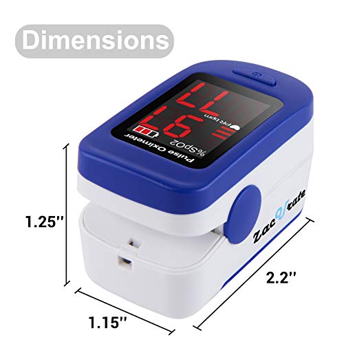 Zacurate 500BL Fingertip Pulse Oximeter Blood Oxygen Saturation Monitor with ...