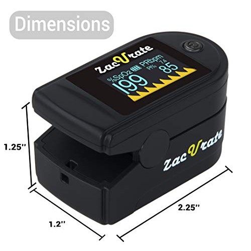 Zacurate 500C Elite Fingertip Pulse Oximeter Blood Oxygen Saturation Monitor ...