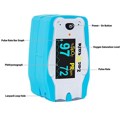 Zacurate Children Digital Fingertip Pulse Oximeter Blood Oxygen Saturation Mo...